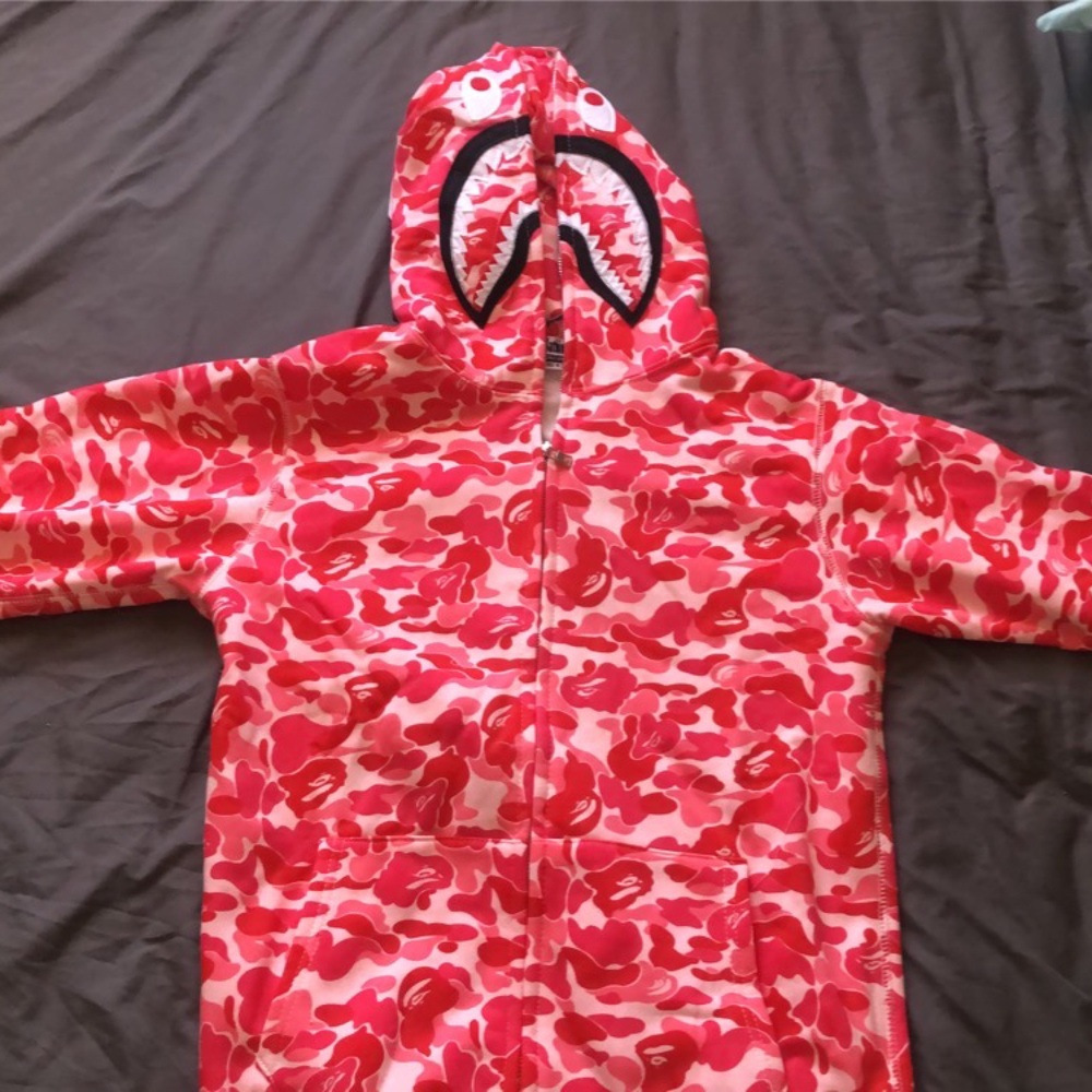 BAPE Color Camo Shark Full Zip Hoodie PINK